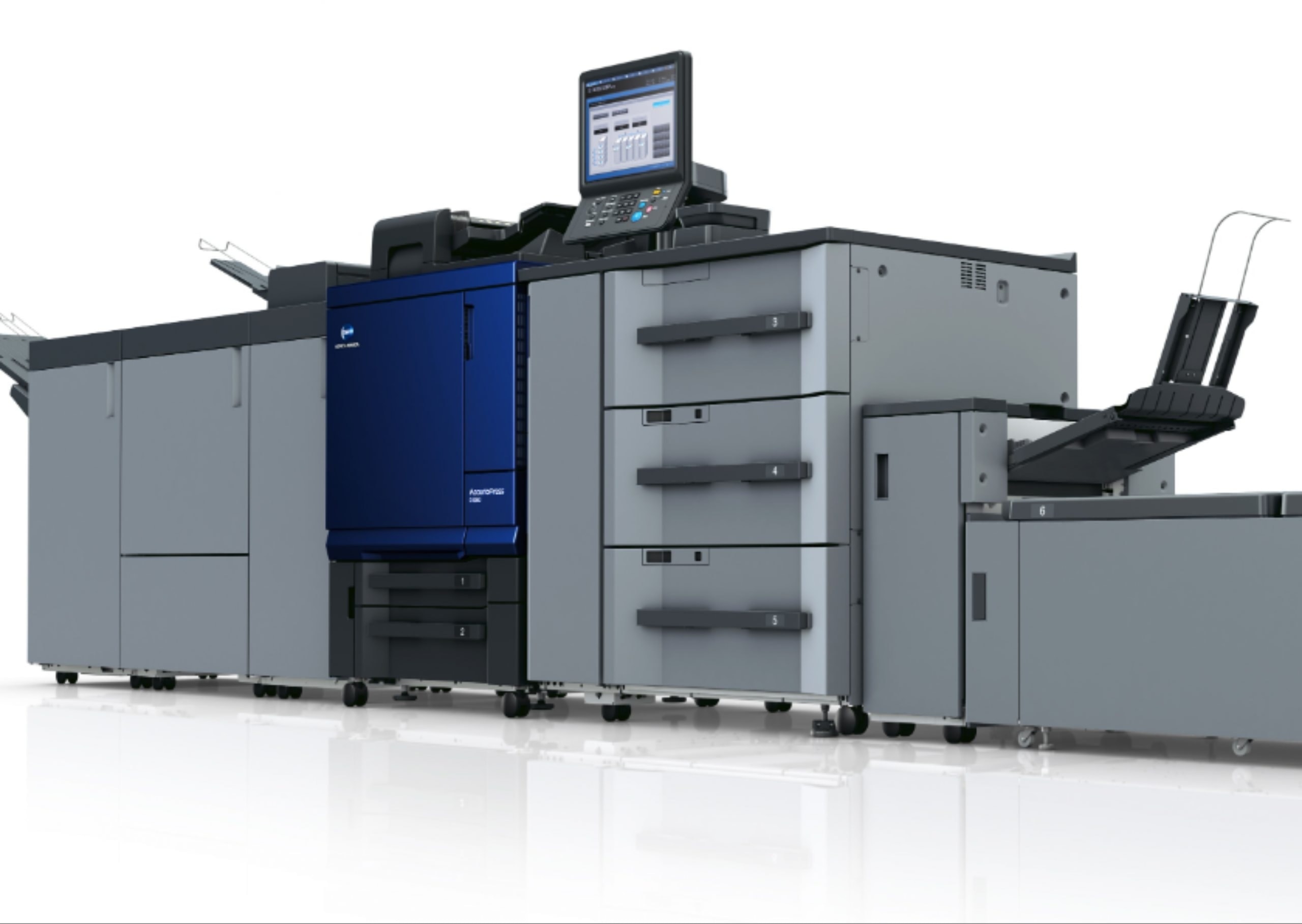Impresión digital profesional Konica Minolta Press para etiquetas en propalcote adhesivo